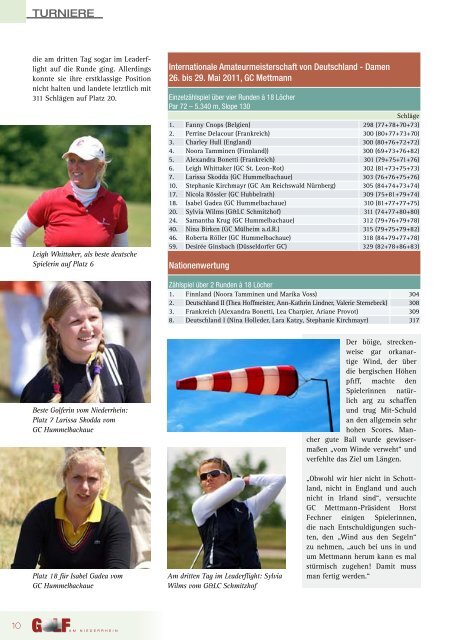 Ausgabe 02/2011 - Golf am Niederrhein