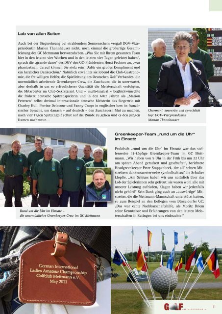 Ausgabe 02/2011 - Golf am Niederrhein