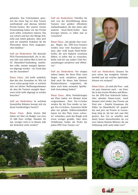 Ausgabe 02/2011 - Golf am Niederrhein