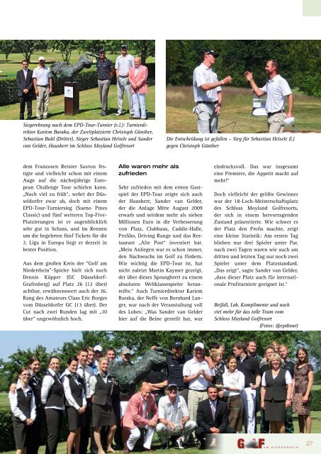 Ausgabe 02/2011 - Golf am Niederrhein