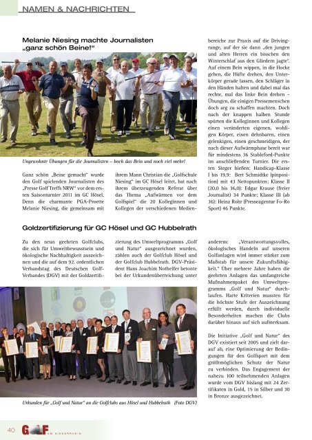 Ausgabe 02/2011 - Golf am Niederrhein