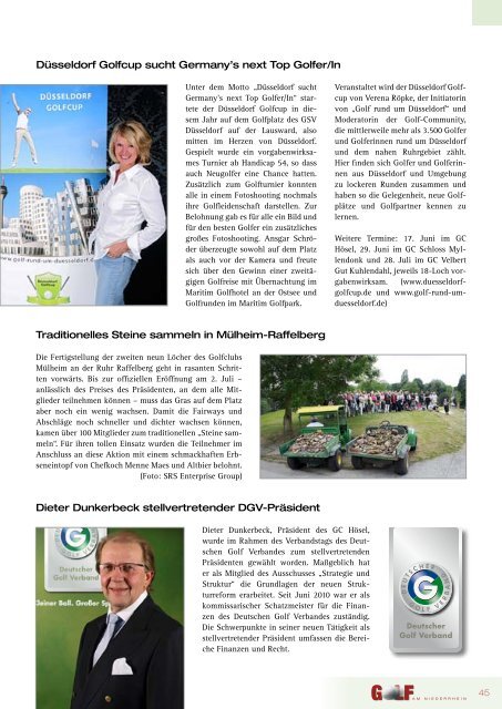 Ausgabe 02/2011 - Golf am Niederrhein