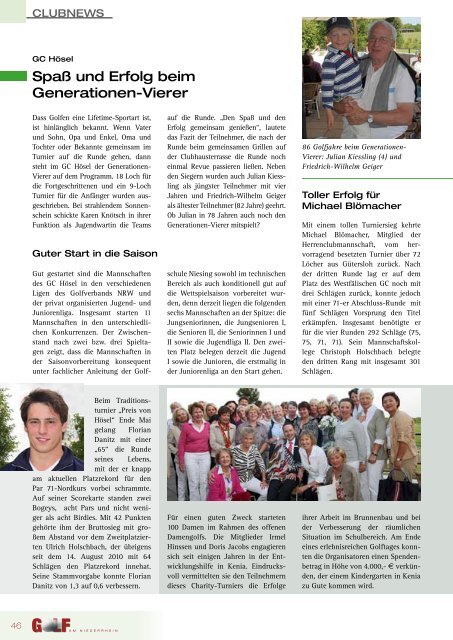 Ausgabe 02/2011 - Golf am Niederrhein