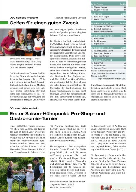 Ausgabe 02/2011 - Golf am Niederrhein