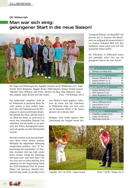 Ausgabe 02/2011 - Golf am Niederrhein