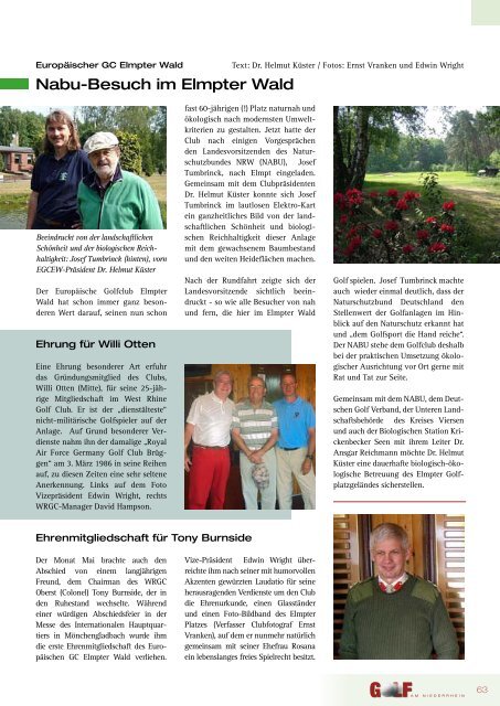 Ausgabe 02/2011 - Golf am Niederrhein