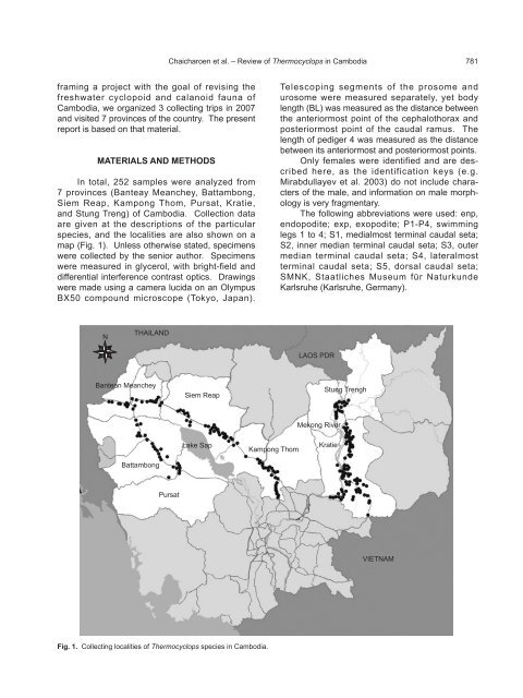 A Review of the Genus Thermocyclops - Zoological Studies