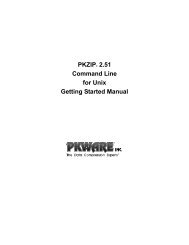 PKZIP® 2.51 Command Line for Unix Getting Started ... - PKWare
