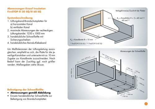 Knauf Insulation FireSTOP-Systeme EI 30 SQ, EI 60 SQ, EI 30 CY ...