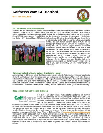 Golfnews vom GC-Herford - Golfclub Herford