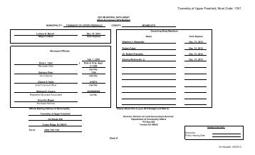 2012 Copy of Budget - Upper Freehold Township