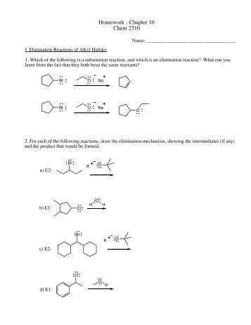 Homework - Chapter 10 Chem 2310