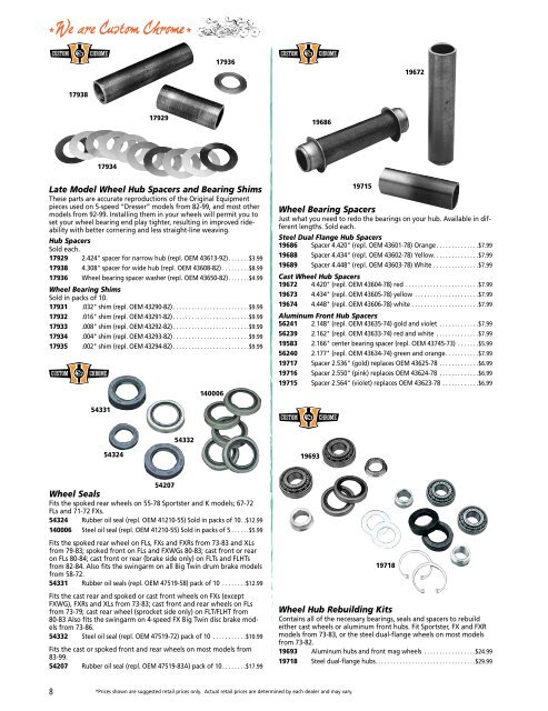 Wheels, Tires, & Brakes - Custom Chrome