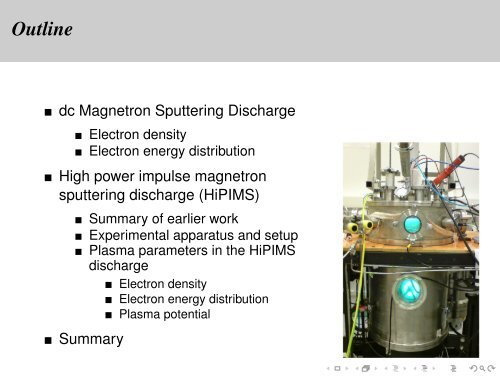 Langmuir probe study of the plasma parameters in the HiPIMS ...