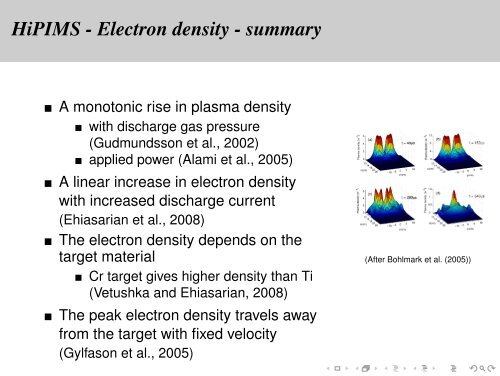 Langmuir probe study of the plasma parameters in the HiPIMS ...