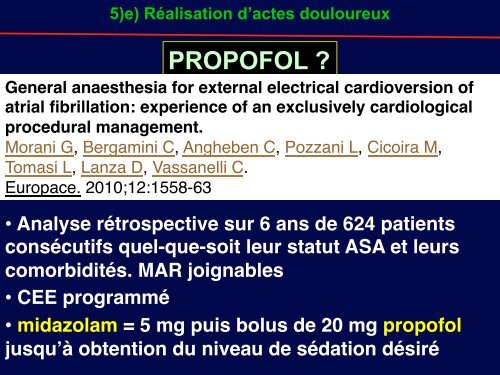 Sédation et Analgésie en Structure d'Urgence - SMUR BMPM