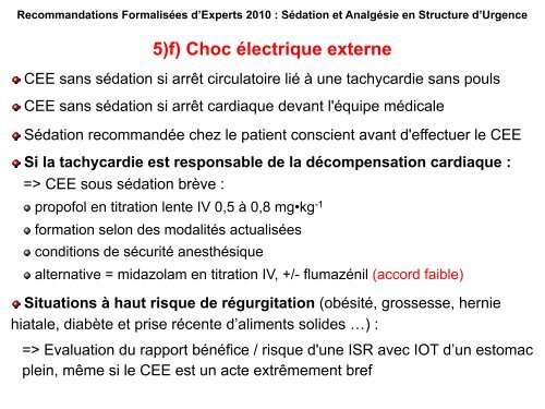 Sédation et Analgésie en Structure d'Urgence - SMUR BMPM