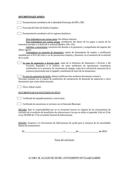 solicitud extraordinaria de ayudas para la atencion de necesidades ...