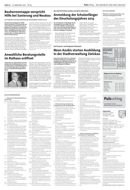 Amtsblatt Nr. 19 vom 12.09.2012 (*.pdf, 3109 - Stadt Zwickau