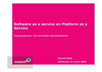 Software as a service en Platform as a Service - Pianoo