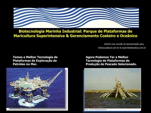 Biotecnologia Marinha Industrial: Parque de Plataformas de ...