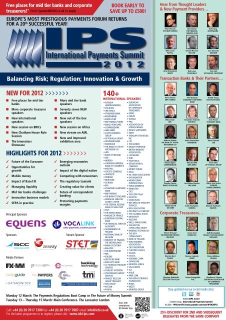 35% discount form IPS 2012 - Equens