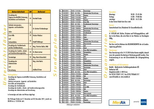 Ausbildung zur staatlich geprüften Ordinationsgehilfin