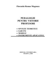 pedagogie pentru viitorii profesori - Universitatea din Craiova