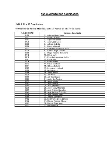 ENSALAMENTO DOS CANDIDATOS Salete - IOBV