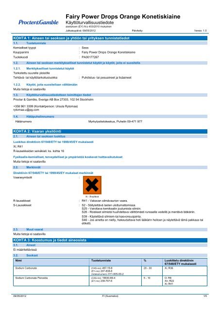 Fairy Power Drops Orange Konetiskiaine (PDF ... - ScienceInTheBox