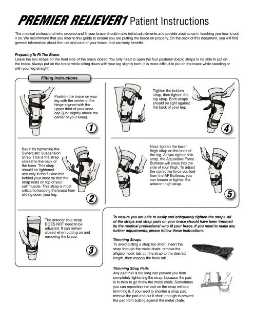 Fitting Instructions - Townsend Design