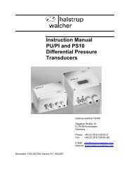 Instruction Manual PU/PI and PS10 Differential Pressure Transducers