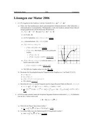 Lösungen zur Matur 2006 - Mathematik