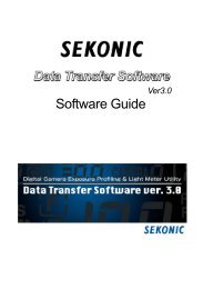 Data Transfer Software Guide - Sekonic