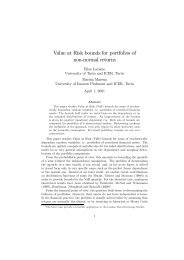 Value at Risk bounds for portfolios of non-normal returns