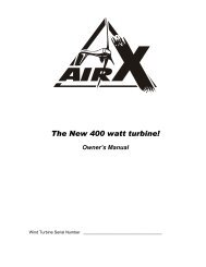 The New 400 Watt turbine! Owner's Manual - TALCO Electronics