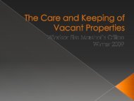 The Care and Keeping of Vacant Properties - Town of Windsor