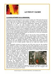 LE FER ET l'ACIER - Cap Sciences