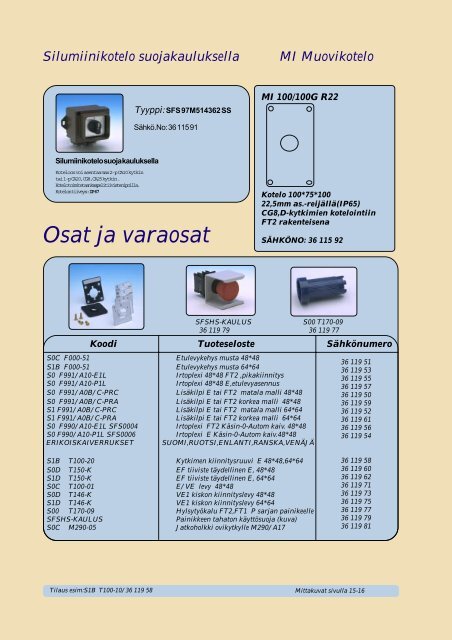 YhdistelmÃ¤luettelo 2 (pdf, 845KB) - Auser