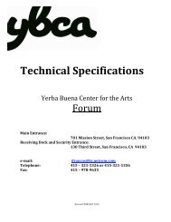 Technical Specifications - Yerba Buena Center for the Arts