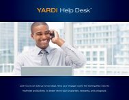 YARDI Help Desk™ - Yardi Systems UK