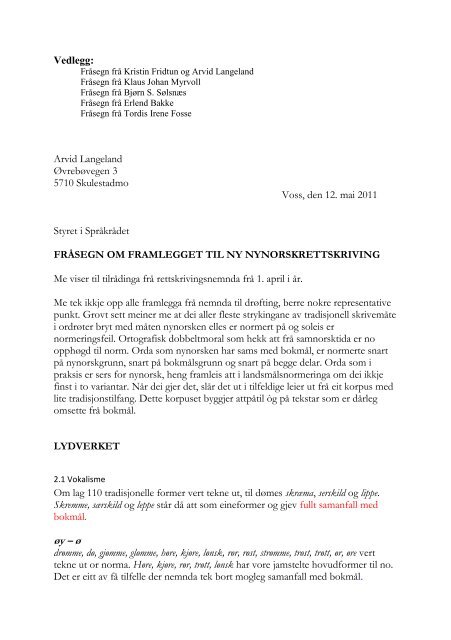 2012-normalen for nynorsk rettskriving - Språkrådet