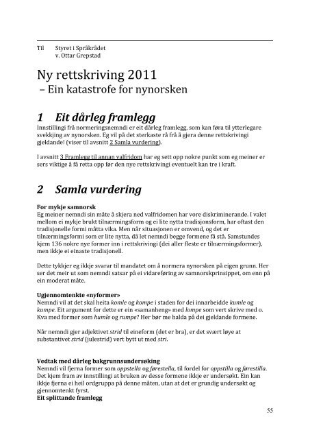 2012-normalen for nynorsk rettskriving - Språkrådet