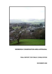 sedbergh conservation area appraisal - Yorkshire Dales National Park