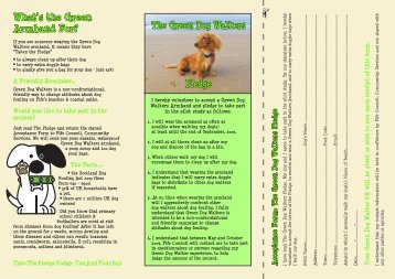 The Green Dog Walkers Pledge - Argyll and Bute Council