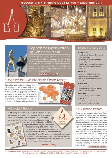 Nieuwsbrief 8 - december 2011 - Open kerken