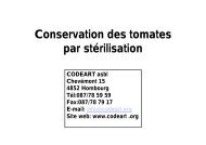Conservation des tomates par stÃ©rilisation