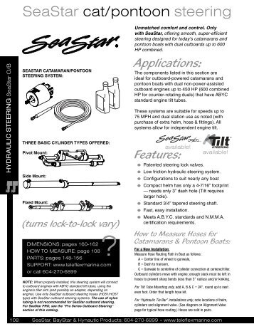 SeaStar cat/pontoon steering - Jamestown Distributors