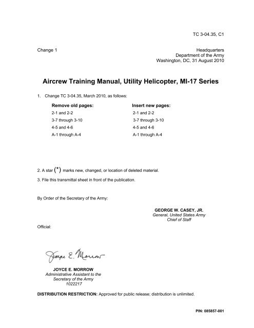 Aircrew Training Manual, Utility Helicopter, MI-17 Series - AskTOP