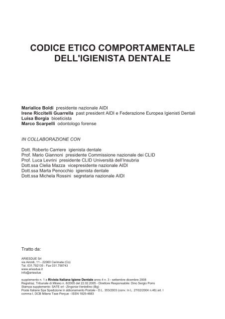 Rivista Italiana Igiene Dentale Anno - Dentistaitaliano.it